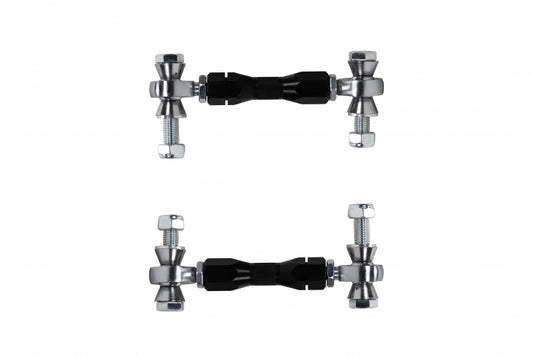 Eibach End Link - Front - Adjustable - Aluminum / Chromoly - Black Anodized / Zinc Oxide - Tesla Model 3 2017-19 - Pair