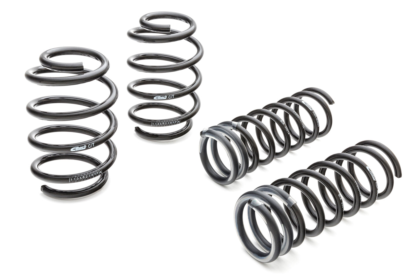 Eibach Suspension Spring Kit - Pro-Kit - 1.2 in Lowering Front / 0.8 in Lowering Rear - Front / Rear - Steel - Black