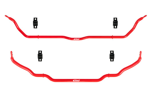 Eibach Sway Bar - Front / Rear - 29 mm Diameter Front - 25 mm Rear - Greasable Polyurethane Bushings - Steel - Red