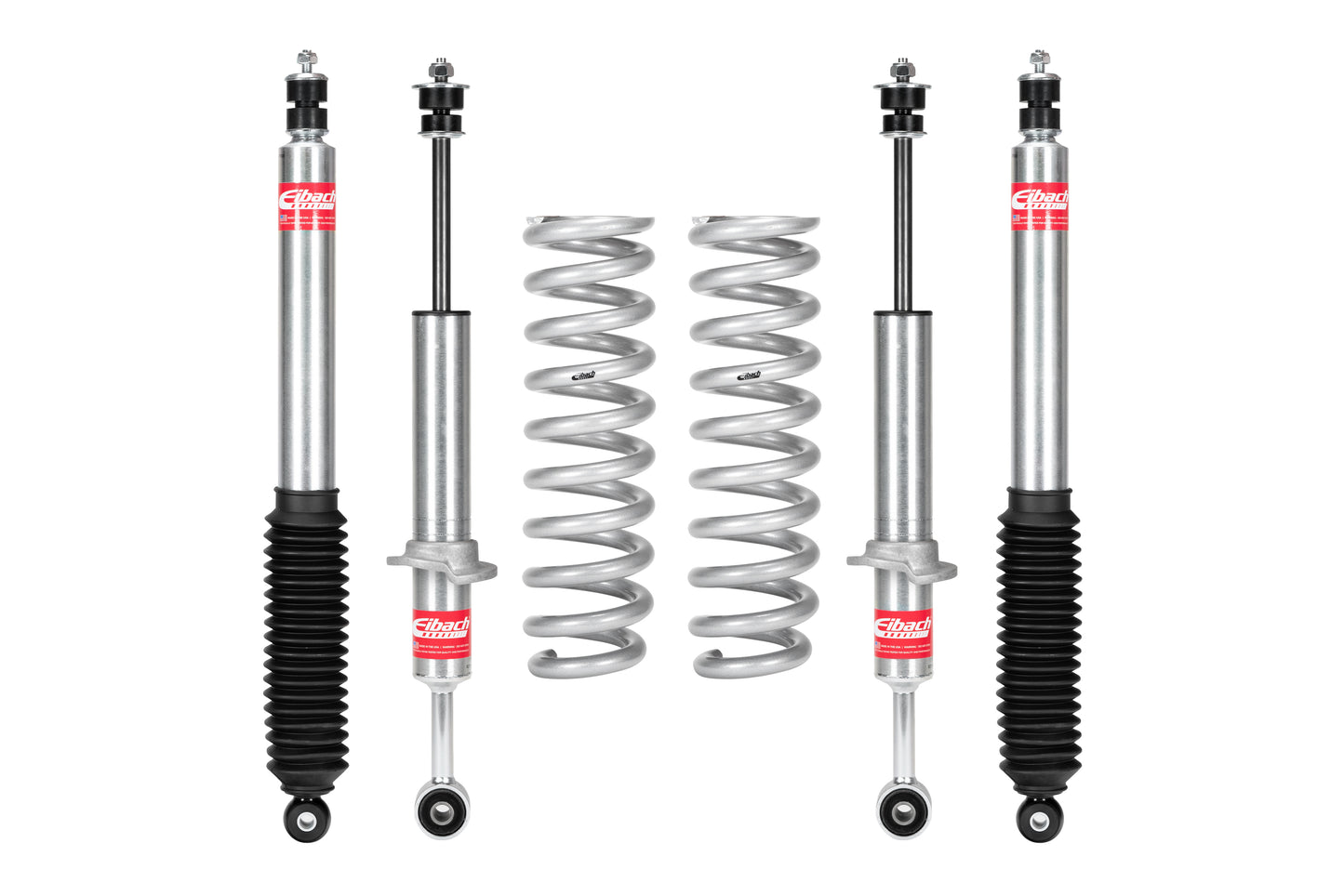Eibach Suspension Lift Kit - PRO-TRUCK-LIFT STAGE 1 - 2 in Front Lift - 0 to 1-1/2 in Rear Lift - Shocks / Springs -