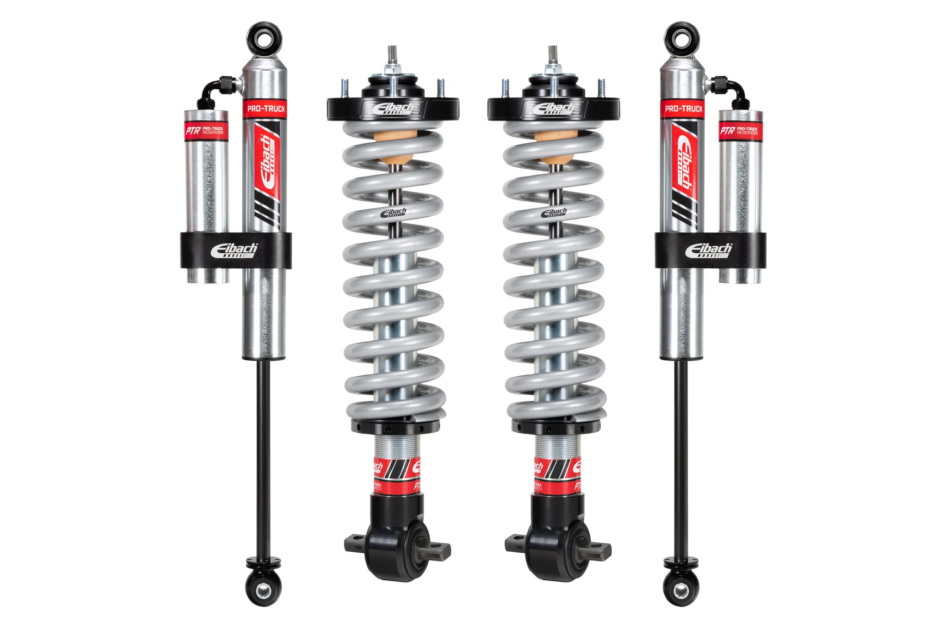 Eibach Suspension Lift Kit - PRO-TRUCK-LIFT STAGE 2R - 1-3/4 to 4 in Front Lift - 0 to 1-1/2 in Rear Lift - Reservoirs