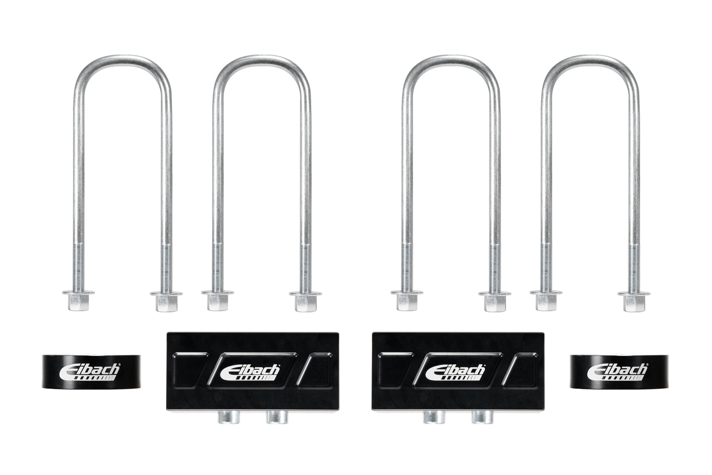 Eibach Leaf Spring Block - 2.5 in Height - Hardware / U-Bolts - Aluminum - Black Anodized - Ford Fullsize Truck
