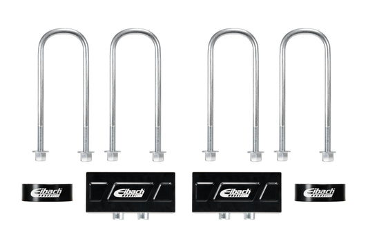 Eibach Leaf Spring Block - 2.5 in Height - Hardware / U-Bolts - Aluminum - Black Anodized - Ford Fullsize Truck