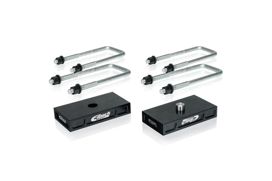 Eibach Leaf Spring Block - 1 in Height - Hardware / U-Bolts - Aluminum - Black Anodized - Toyota Midsize Truck 2005-23