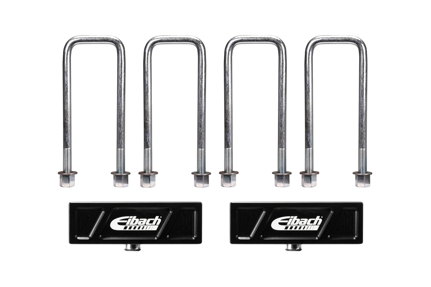 Eibach Leaf Spring Block - 1.5 in Height - Hardware / U-Bolts - Aluminum - Black Anodized - Kit