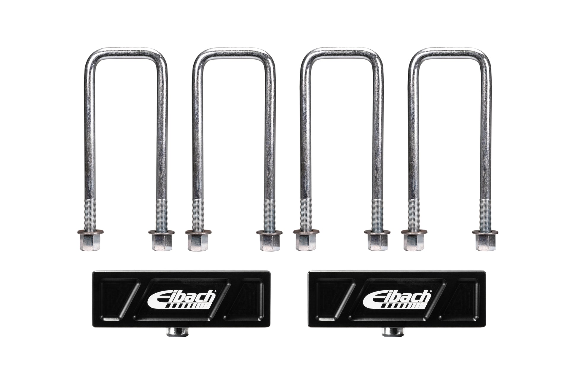 Eibach Leaf Spring Block - 1.5 in Height - Hardware / U-Bolts - Aluminum - Black Anodized - Kit