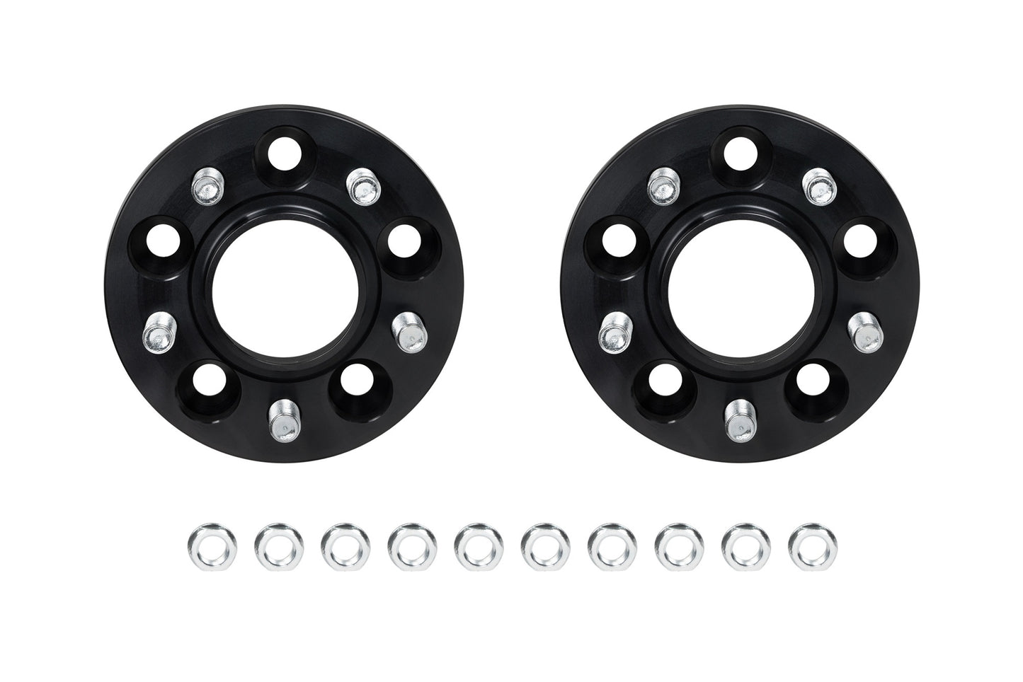 Eibach Wheel Spacer - 5 x 114.3 mm Bolt Pattern - 16 mm Thick - Lug Nuts Included - Aluminum - Black Anodized - Tesla
