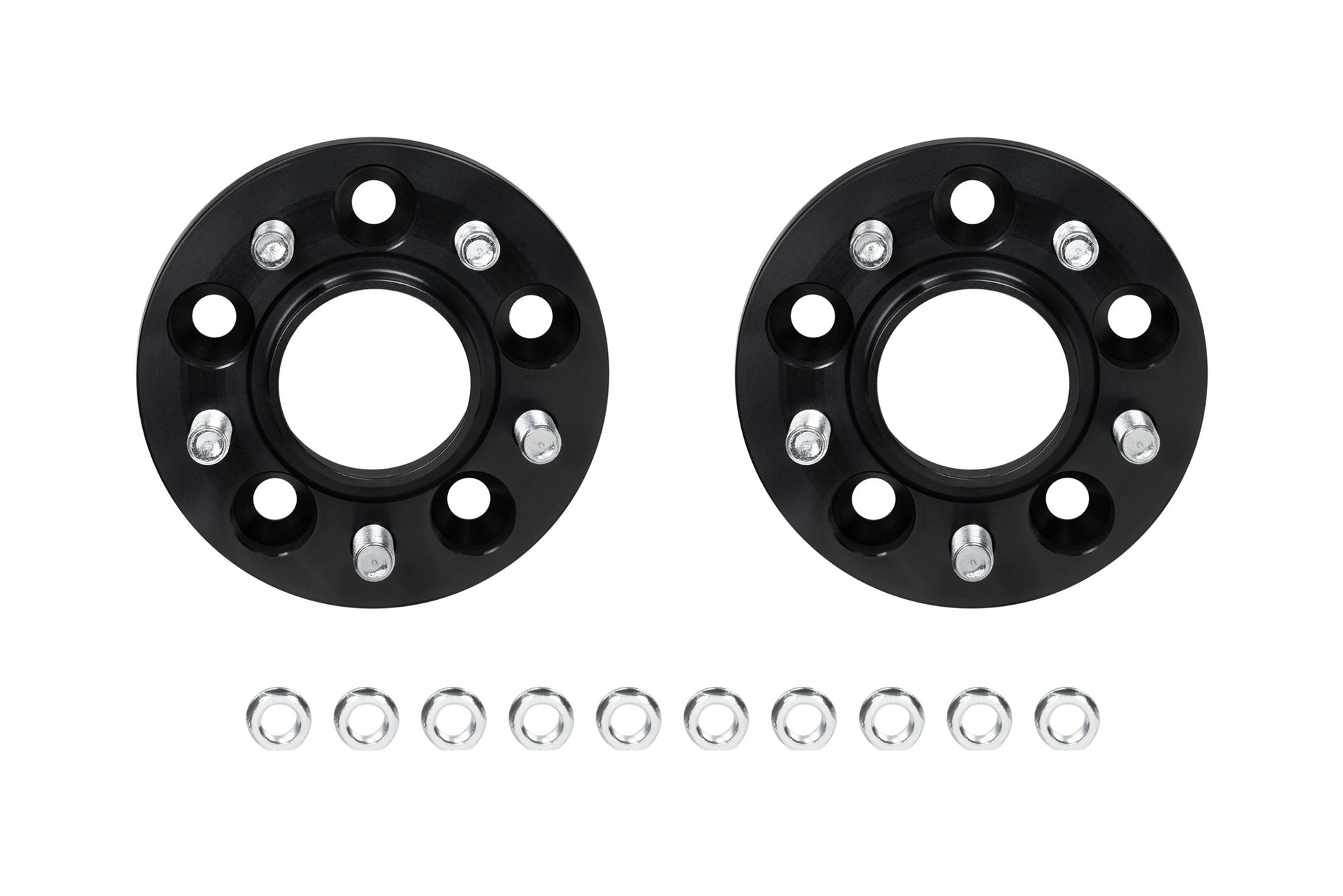 Eibach Wheel Spacer - 5 x 114.3 mm Bolt Pattern - 16 mm Thick - Lug Nuts Included - Aluminum - Black Anodized - Tesla