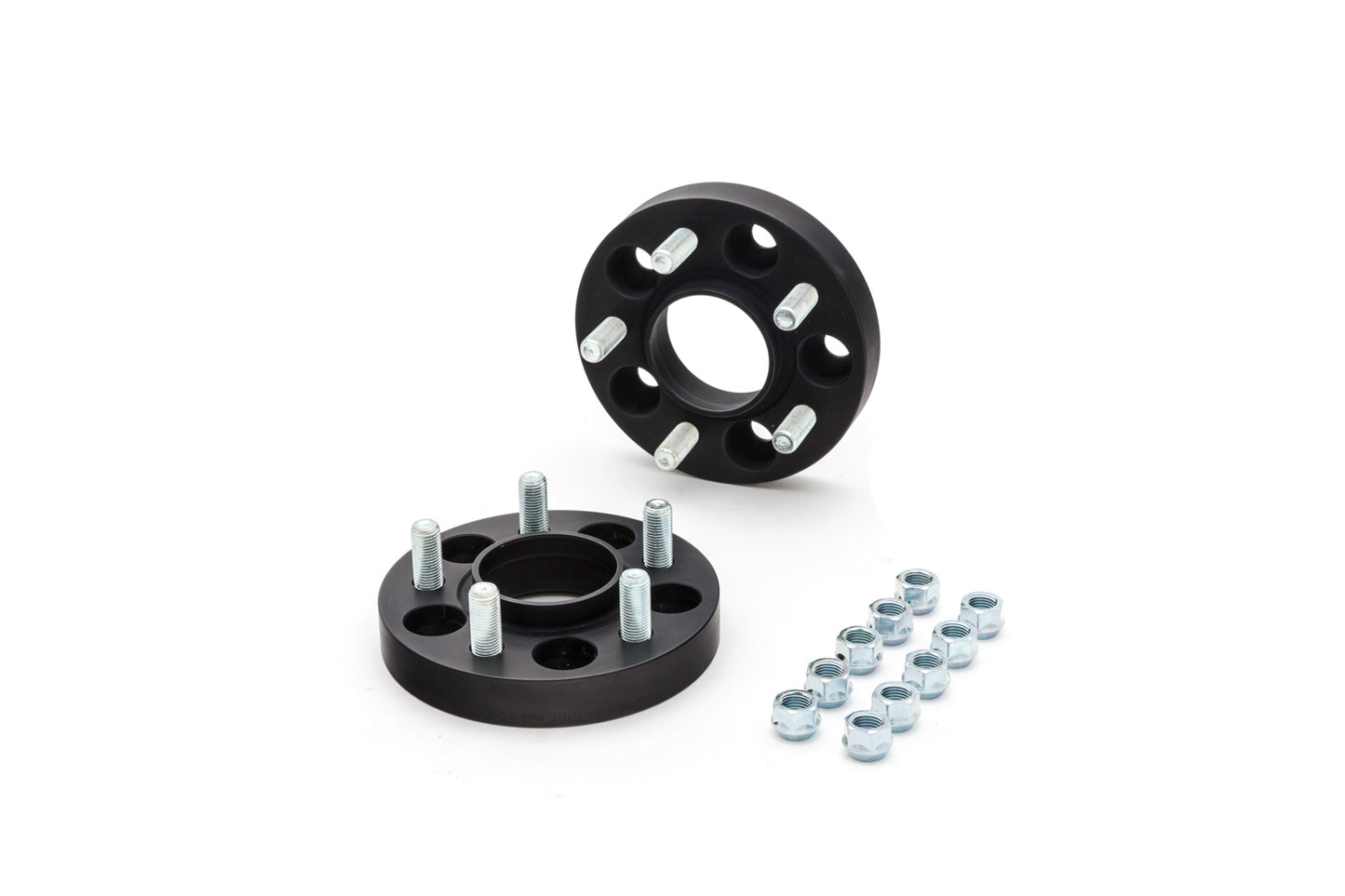 Eibach Wheel Spacer - 5 x 114.3 mm Bolt Pattern - 25 mm Thick - Lug Nuts Included - Aluminum - Black Anodized - Pair