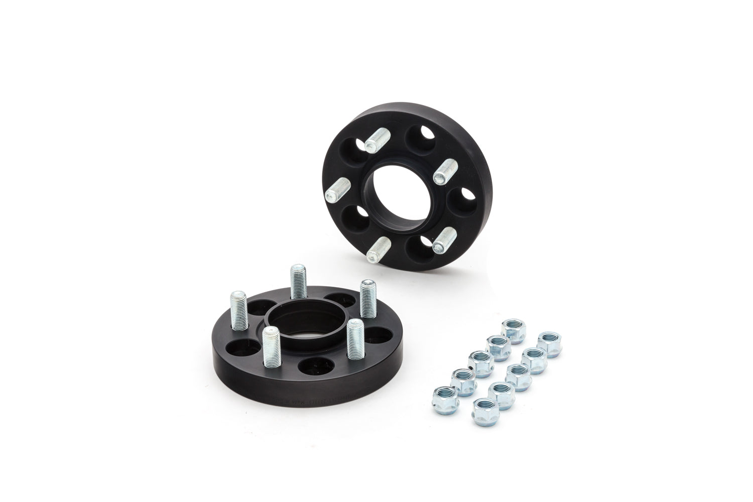 Eibach Wheel Spacer - 5 x 114.3 mm Bolt Pattern - 25 mm Thick - Lug Nuts Included - Aluminum - Black Anodized - Pair