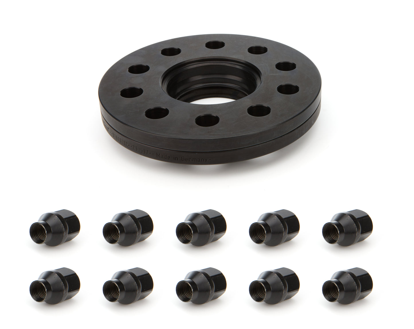 Eibach Wheel Spacer - 5 x 114.3 mm Bolt Pattern - 10 mm Thick - Lug Nuts Included - Aluminum - Black Anodized - Tesla