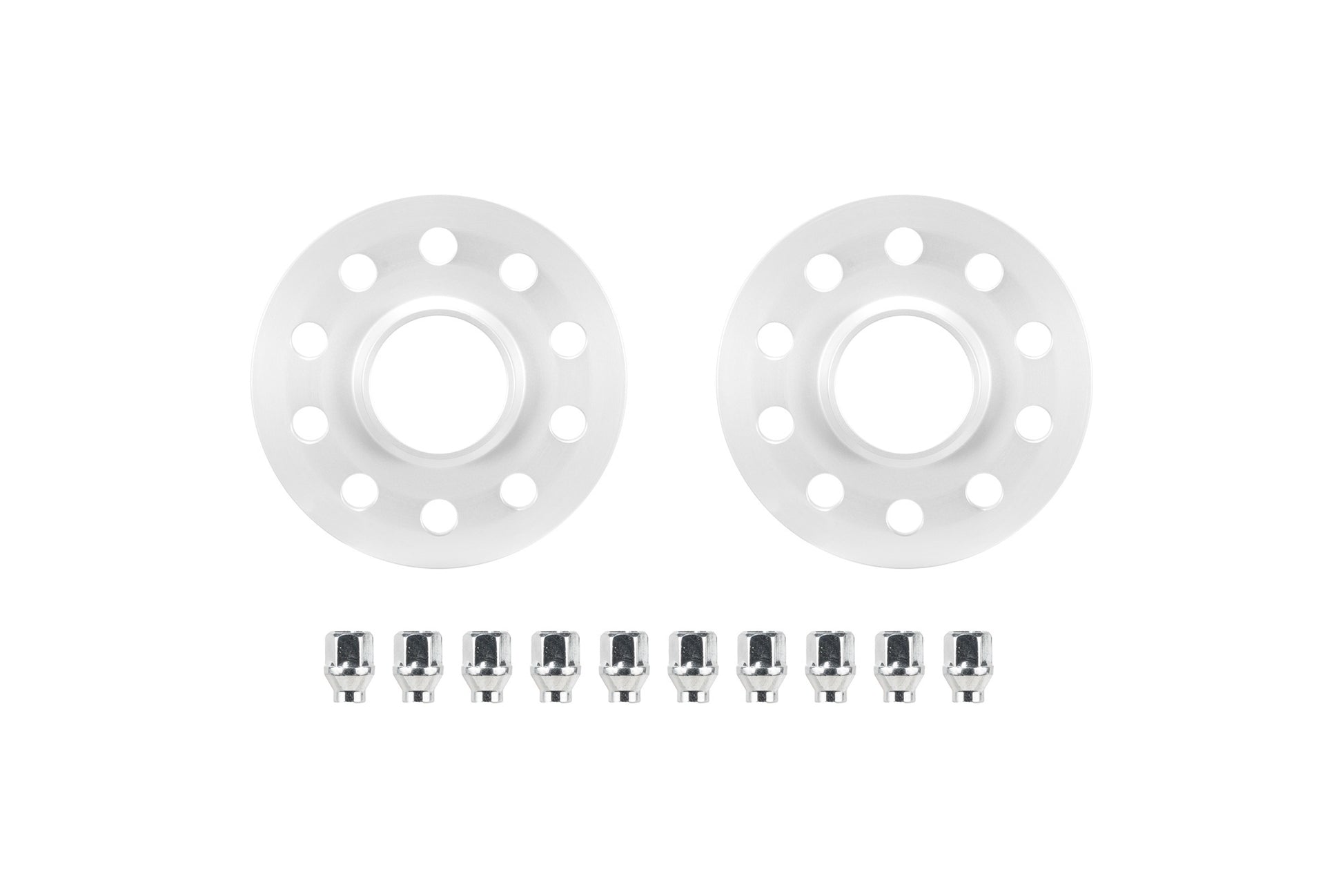 Eibach Wheel Spacer - 5 x 114.3 mm Bolt Pattern - 10 mm Thick - Lug Nuts Included - Aluminum - Clear Anodized - Tesla