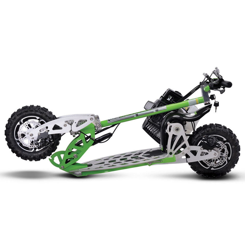 MotoTec/UberScoot 70x 2-Speed Gas Scooter Green - view 3