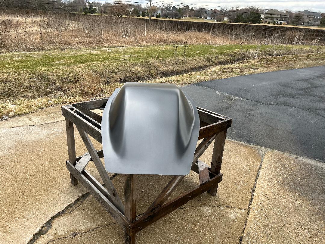 Extended 8" Sunoco "Bubble" Style Cowl Fiberglass Scoop 30" W X 72" L X 8" Tall - Glasstek GCS018 - view 3