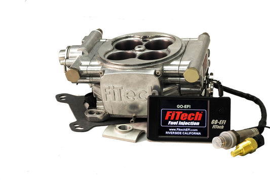 Fitech Fuel Injection Fuel Injection - Go EFI 4 - Throttle Body - Square Bore - 80 lb/hr Injectors - Aluminum -