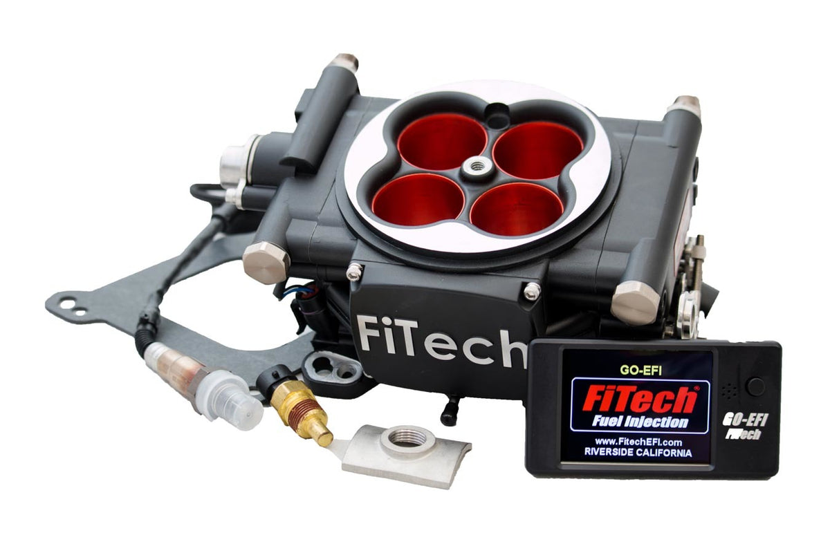 Fitech Fuel Injection Fuel Injection - Go EFI 4 Power Adder - Throttle Body - Square Bore - 80 lb/hr Injectors -