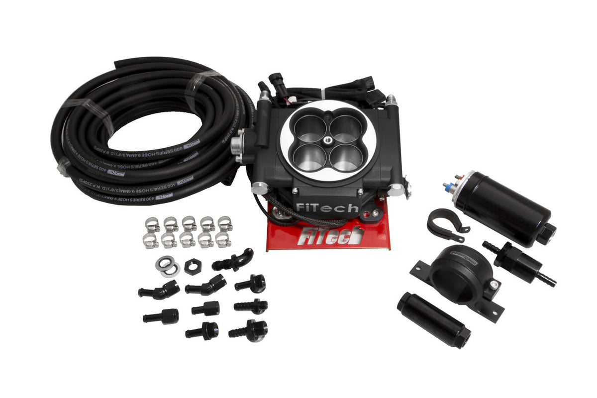 Fitech Fuel Injection Fuel Injection - Go EFI Series - Throttle Body - Square Bore - 4-Barrel - 80 lb/hr Injectors -