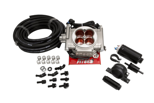Fitech Fuel Injection Fuel Injection - Go Street EFI - Master Kit - Throttle Body - Square Bore - 80 lb/hr Injectors -