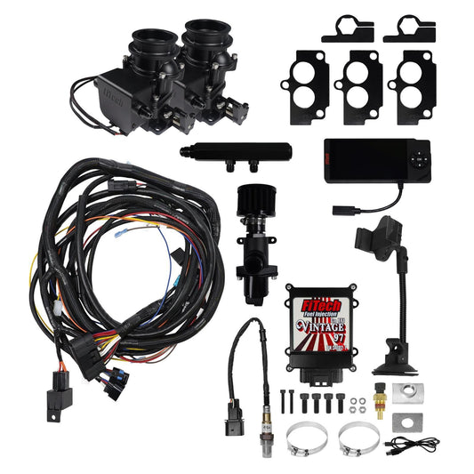 Fitech Fuel Injection Fuel Injection - Go EFI Vintage 97 - Two Throttle Body - 2-Barrel - 36 lb/hr Injectors -