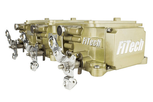 Fitech Fuel Injection Fuel Injection - Go EFI 3x2 Tri Power - Throttle Body - Holley Flange - Three 2-Barrel - 55