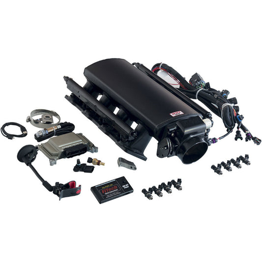 Fitech Fuel Injection Fuel Injection - Ultimate EFI LS - Multi Port - 36 lb/hr Injectors - Trans Controller - Aluminum