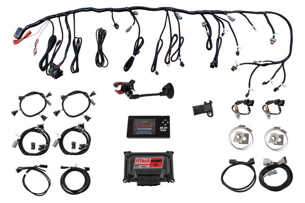 Fitech Fuel Injection Engine Control Module - Ultimate LS Standalone - Dual Wideband O2 Sensor - Harness -