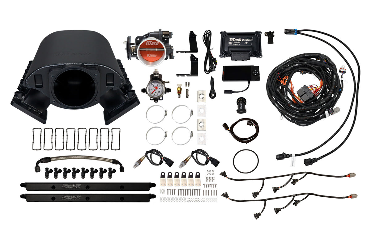Fitech Fuel Injection Fuel Injection - Ultimate Rebel - Multi Port - 36 lb/hr Injectors - 92 mm Throttle Body - Trans