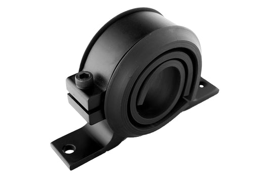Fitech Fuel Injection Fuel Pump Bracket - Bolt-On - Frame Mount - Aluminum - Black Powder Coat - FiTech 52 and 60 mm