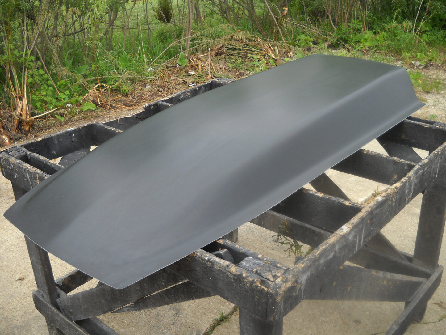 4" Flat Top Cowl Fiberglass Scoop (No Center Body Line) 25" W X 59" L X 4" Tall - Glasstek GCS047 - view 3