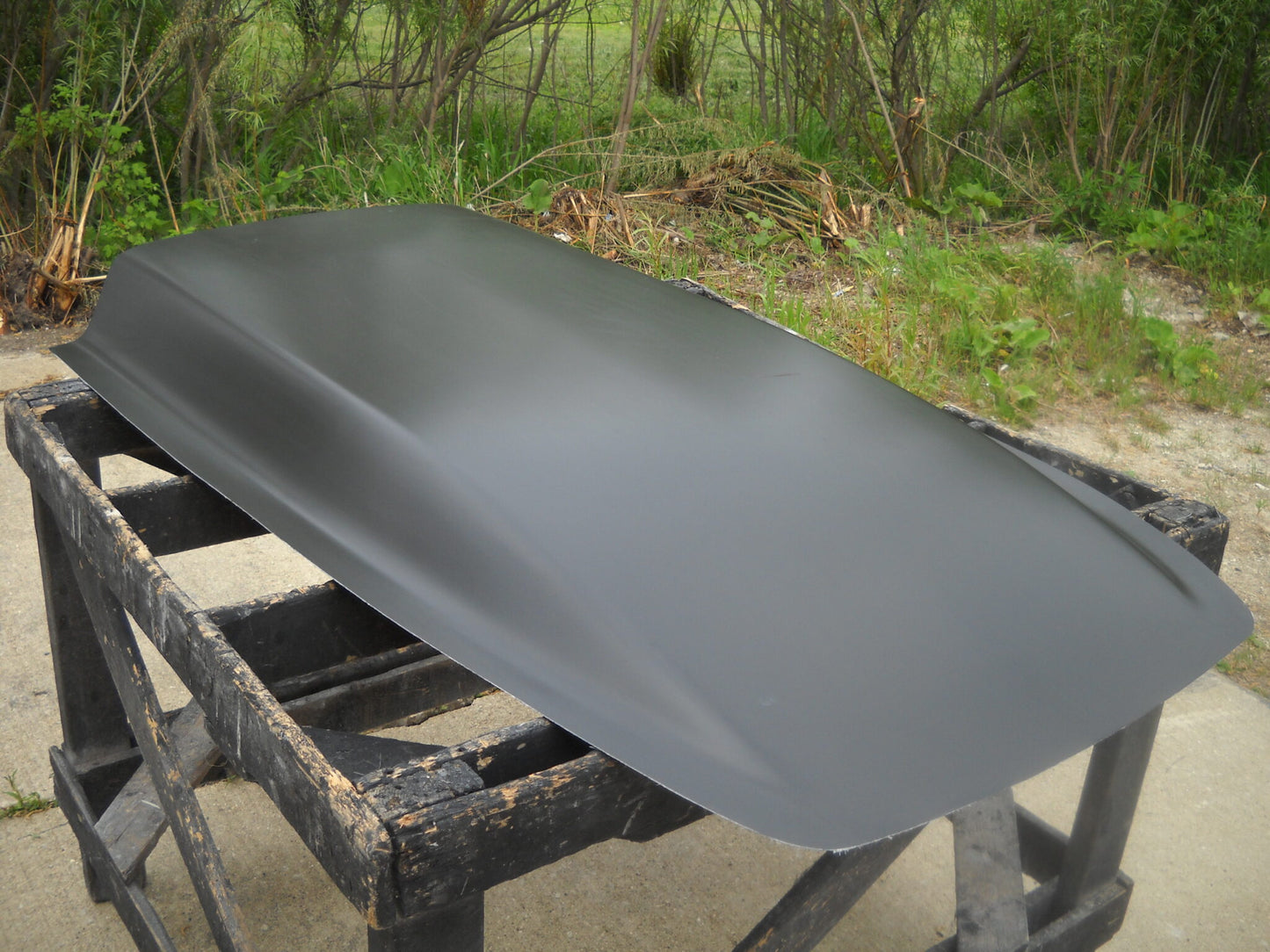 4" Flat Top Cowl Fiberglass Scoop Extra Wide 30" W X 59" L X 4 1/4" Tall - Glasstek GCS048 - view 3