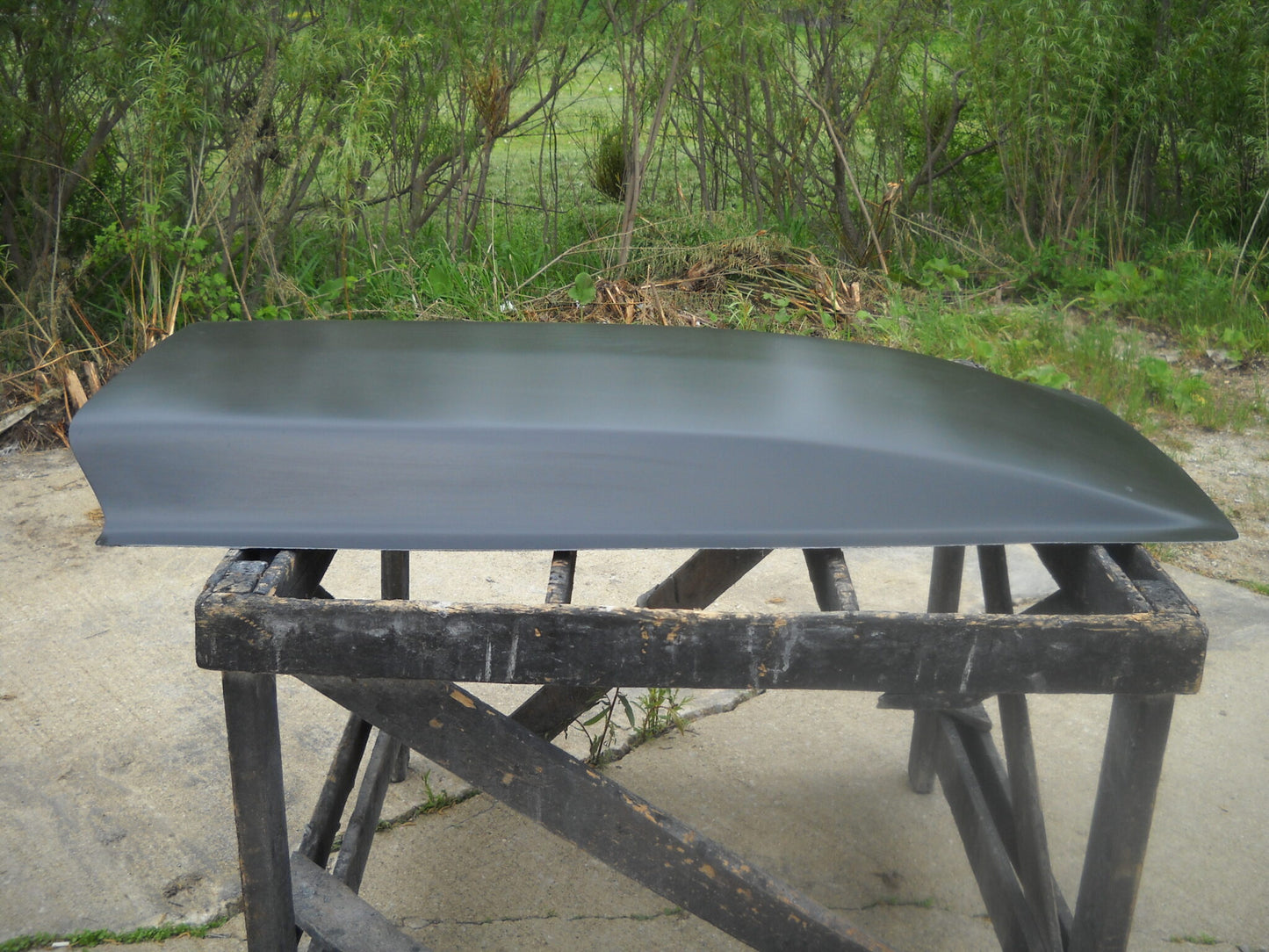 4" Flat Top Cowl Fiberglass Scoop Extra Wide 30" W X 59" L X 4 1/4" Tall - Glasstek GCS048 - view 2