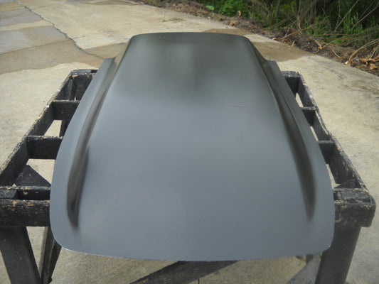 4" Flat Top Cowl Fiberglass Scoop Extra Wide 30" W X 59" L X 4 1/4" Tall - Glasstek GCS048 product image