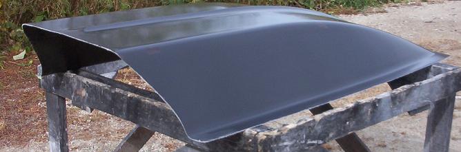 8" Cowl Fiberglass Scoop 31" W X 62" L X 8" Tall - Glasstek GCS080 - view 3