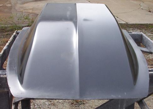 8" Cowl Fiberglass Scoop 31" W X 62" L X 8" Tall - Glasstek GCS080 - view 2