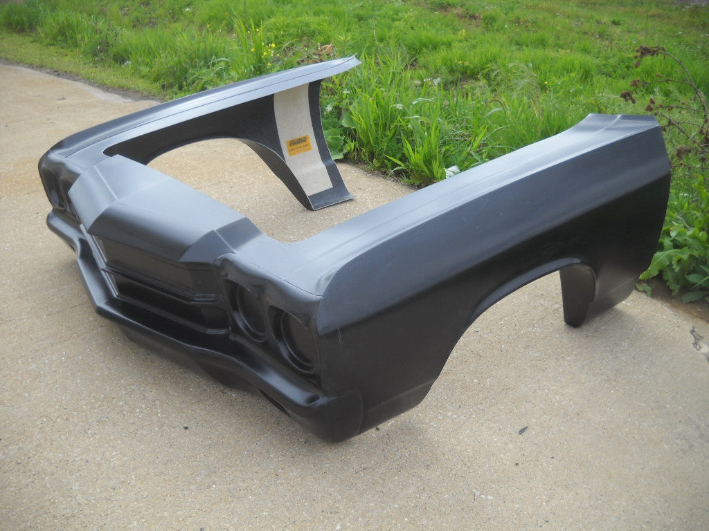 1970 El Camino Pro Fiberglass Front End (4 Headlights) - Glasstek GF070 - view 2