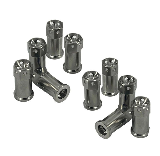 Gorsuch Performance Solutions Nut - 3/8-16 in Thread - Titanium - Natural - Quick Change Gear Cover - Set of 10