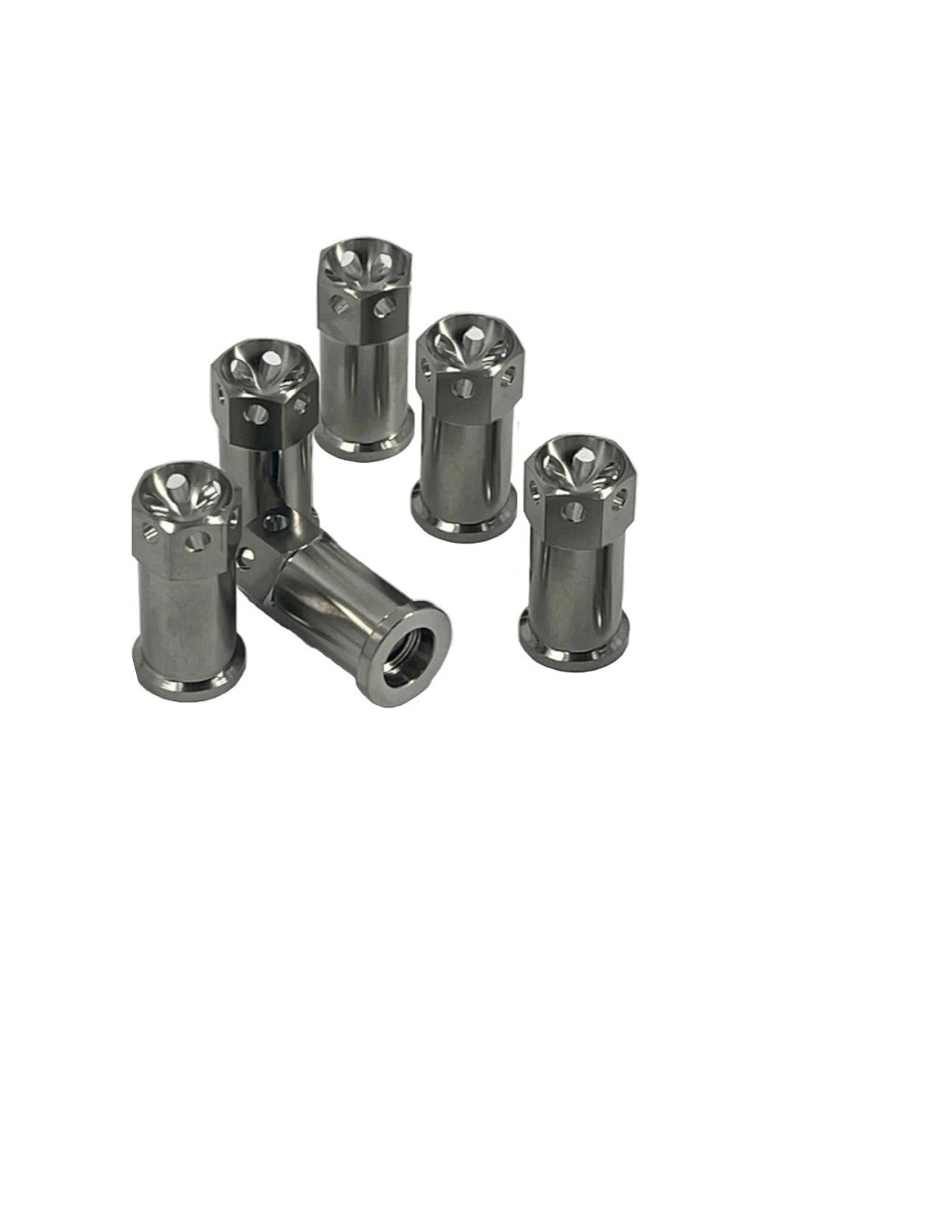 Gorsuch Performance Solutions Nut - 3/8-16 in Thread - Titanium - Natural - Quick Change Gear Cover - Set of 6