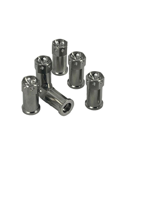 Gorsuch Performance Solutions Nut - 3/8-16 in Thread - Titanium - Natural - Quick Change Gear Cover - Set of 6