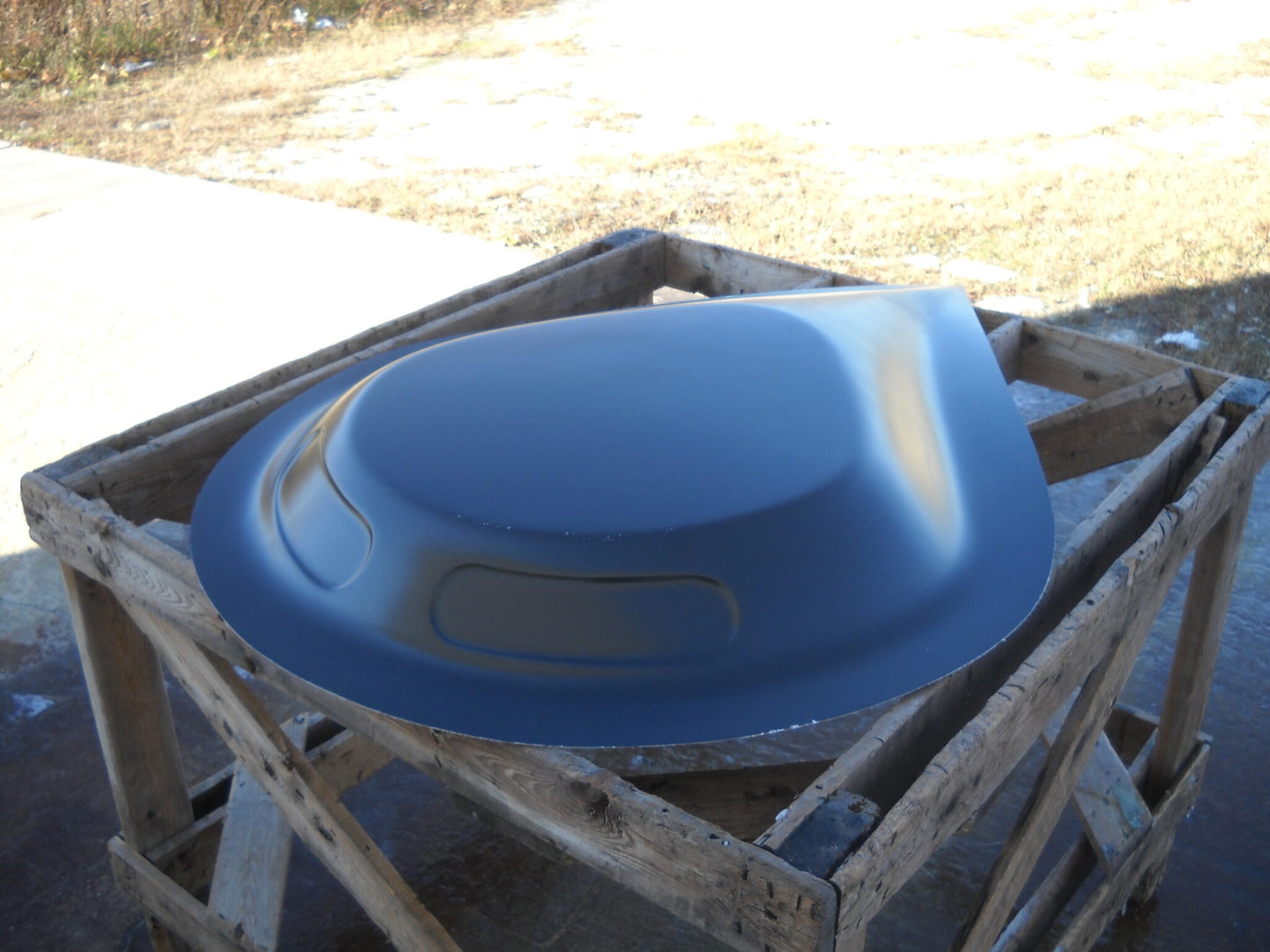 Large Teardrop Fiberglass Scoop (No Screens In Openings); 31" W X 43" L X 3" Tall - Glasstek GS035 - view 3
