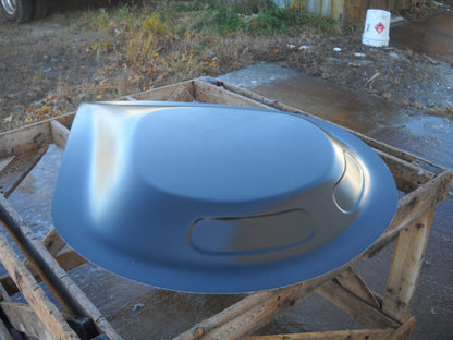 Large Teardrop Fiberglass Scoop (No Screens In Openings); 31" W X 43" L X 3" Tall - Glasstek GS035 - view 2