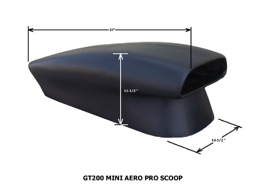 Mini Aero Pro Fiberglass Scoop; 37" L X 14 1/2" W X 11 1/2" Tall - Glasstek GT200 product image