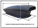 Nitrous Aero Pro Stock Fiberglass Scoop With 3" Lip; 43" L X 19 1/2" W X 11" Tall (Base 30"L X 18 1/2" W) - Glasstek GT3000