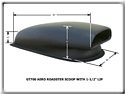 Aero Roadster Fiberglass Scoop With 1 1/2" Lip; 32" L X 16" W X 9" Tall (Back 6" Tall) - Glasstek GT700 product image