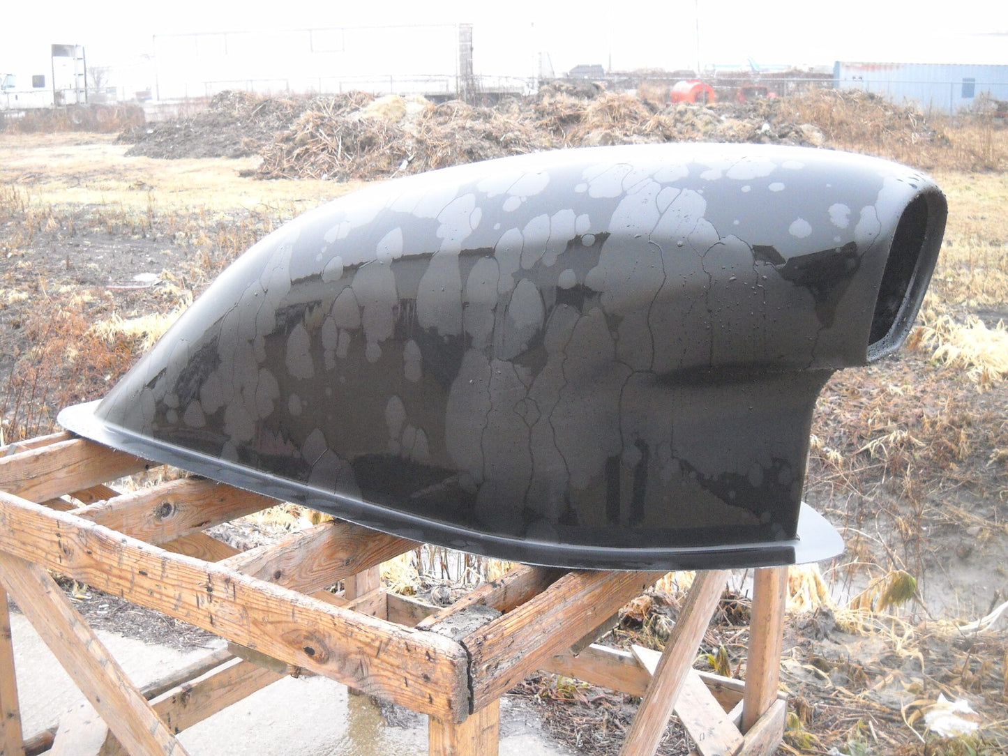 Xxxl Aero Fiberglass Scoop (D Shape Opening); 60" L X 18" W X 20" T; (All Dragster Style Scoops With Rectangle Bases Will Fit