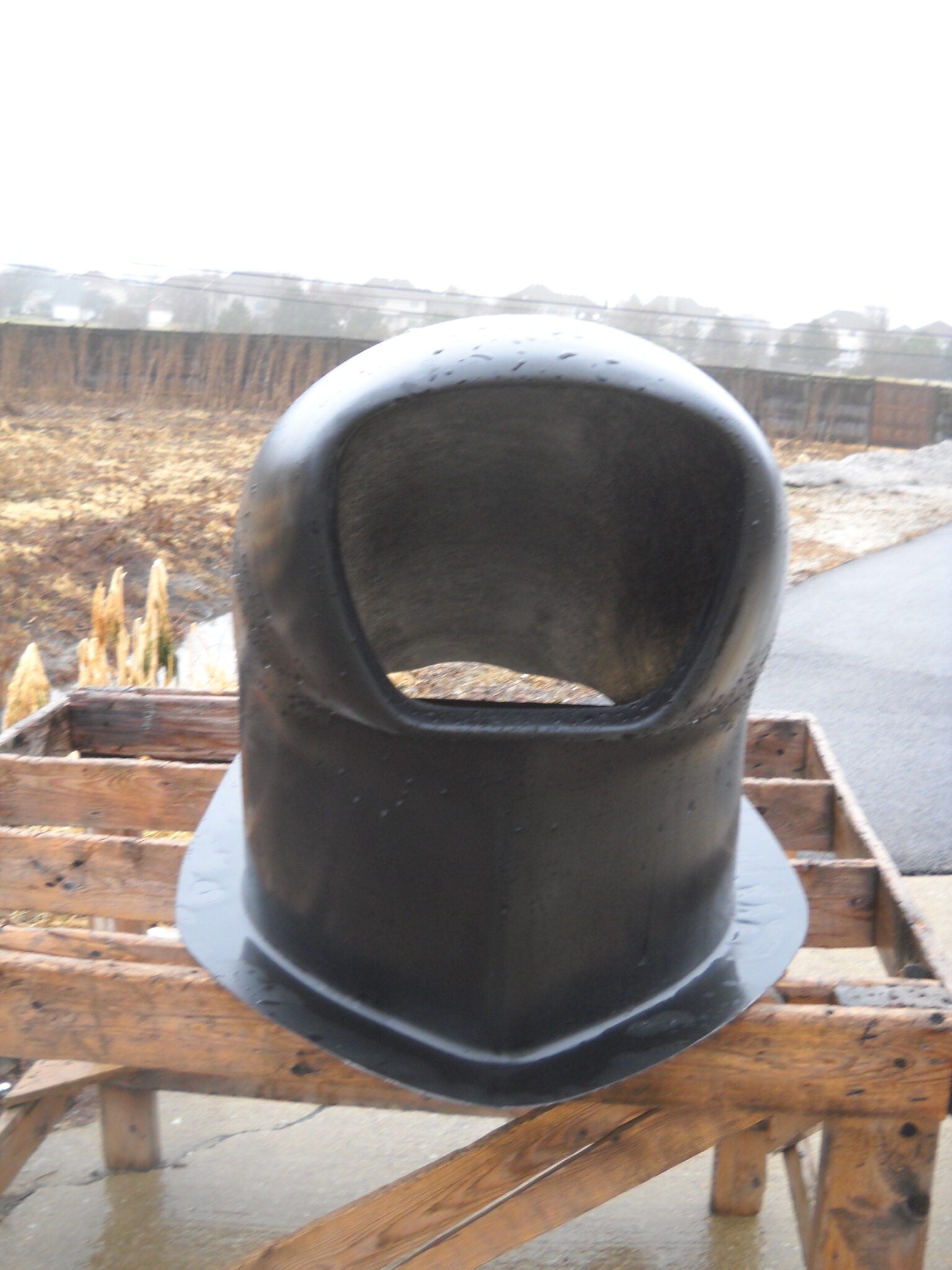Xxxl Aero Fiberglass Scoop (D Shape Opening); 60" L X 18" W X 20" T; (All Dragster Style Scoops With Rectangle Bases Will Fit