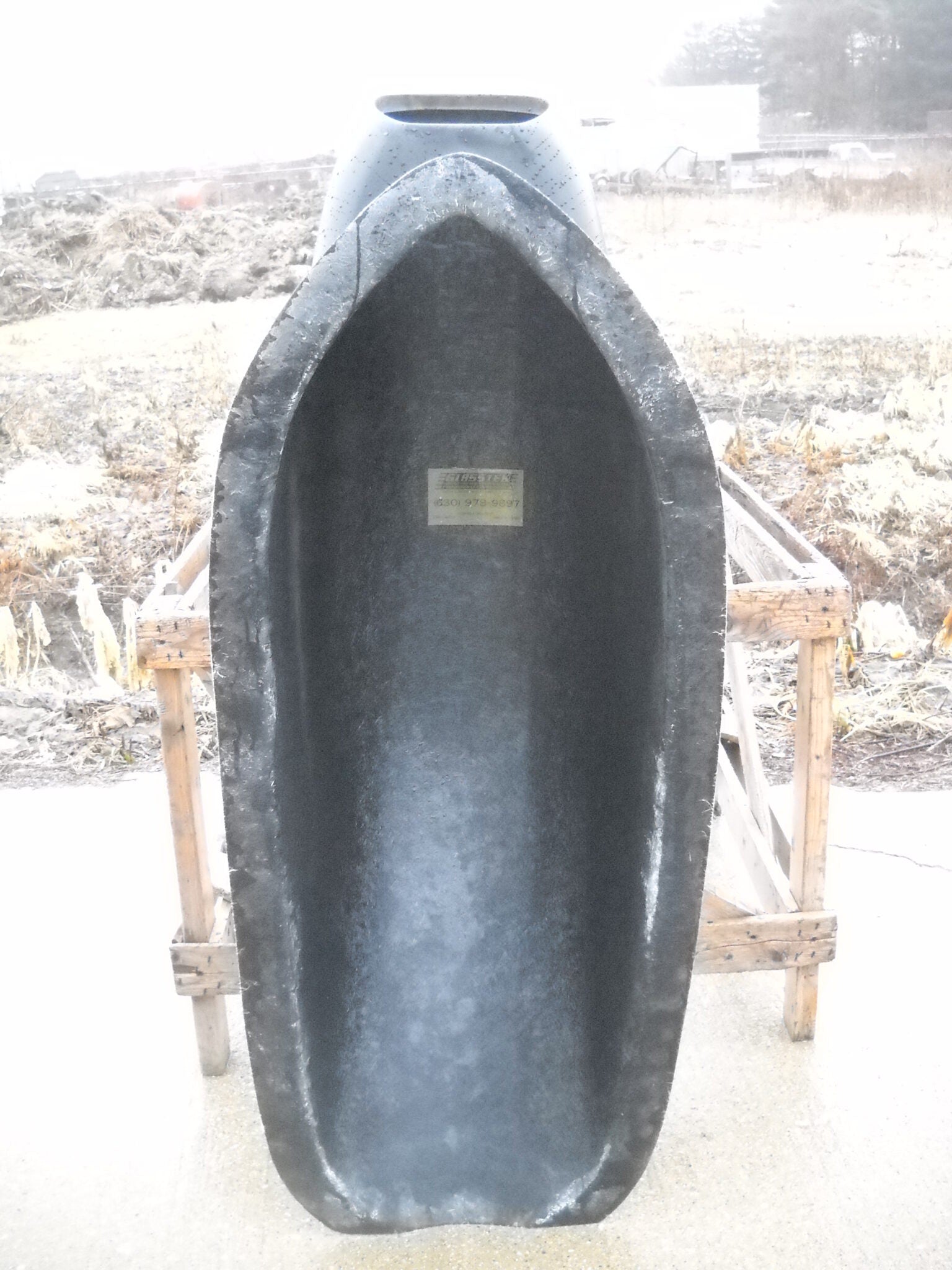 Xxxl Aero Fiberglass Scoop (D Shape Opening); 60" L X 18" W X 20" T; (All Dragster Style Scoops With Rectangle Bases Will Fit
