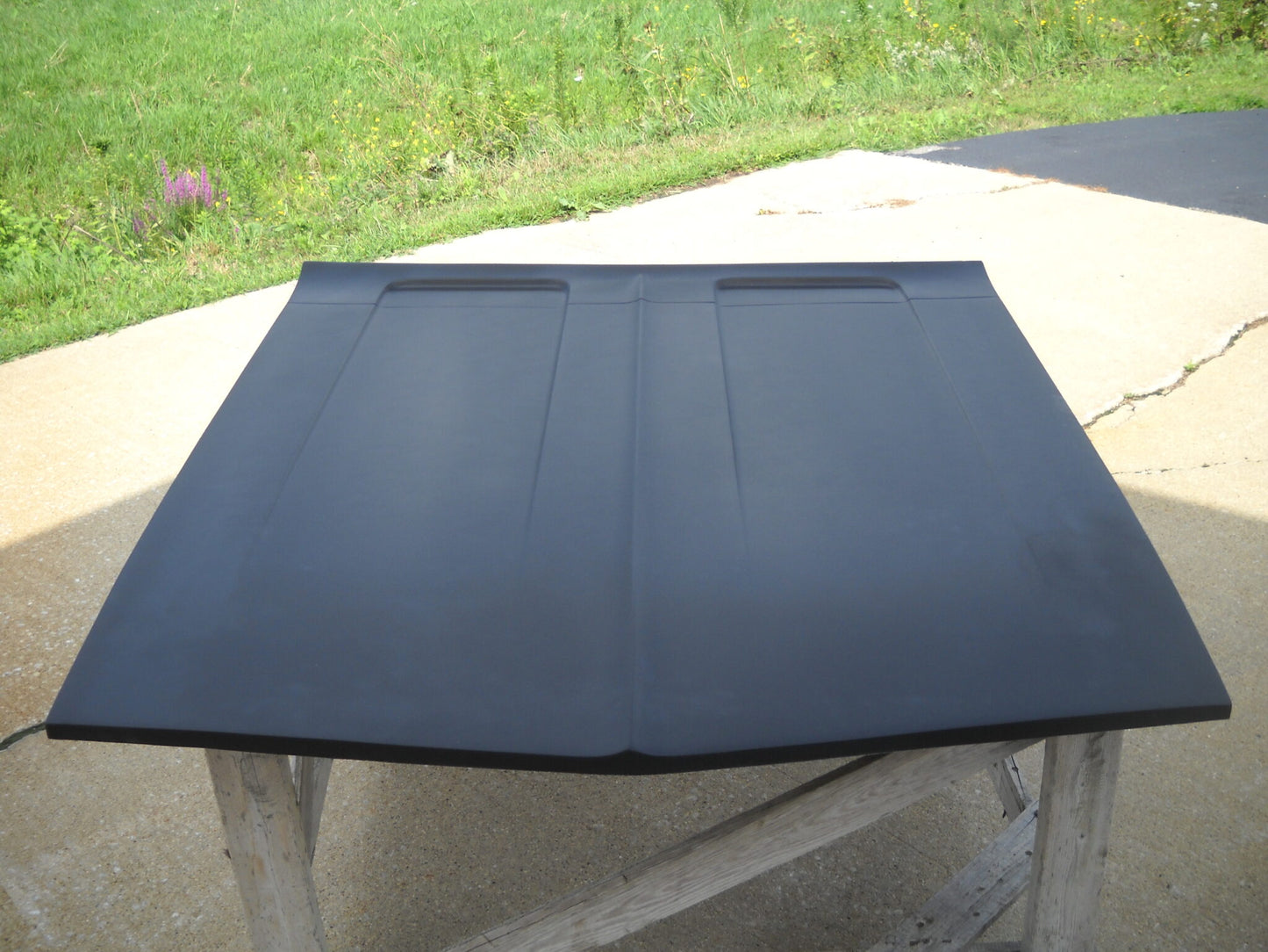 1967-1969 Camaro Stock Flat Pin-On Fiberglass Hood With Cowl Panel - Glasstek H1003 - view 2