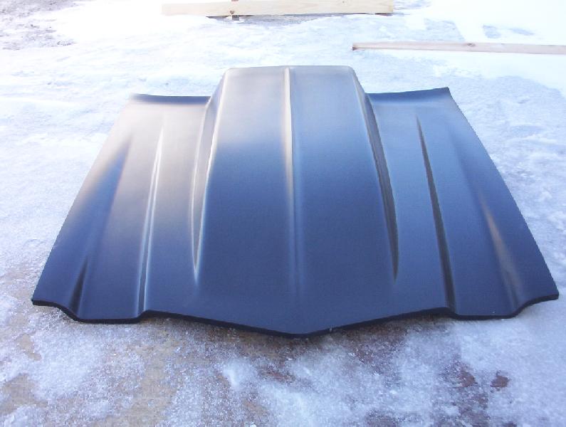 1970-1981 Camaro 4" Cowl Induction Bolt-On Fiberglass Hood - Glasstek H1090 - view 2