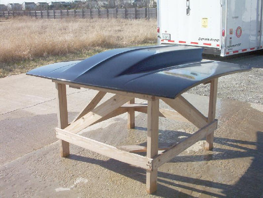 1982-1992 Camaro 4" Cowl Induction Bolt-On Fiberglass Hood - Glasstek H1096 product image