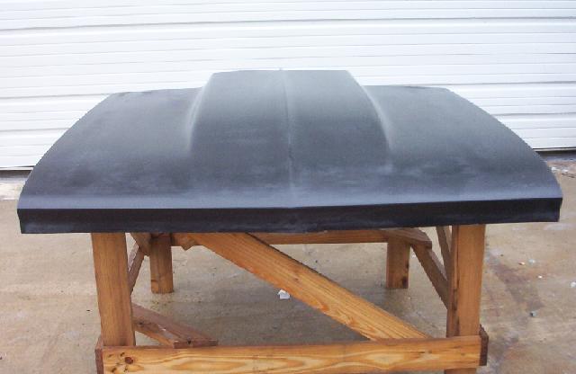 1966 Chevelle 2" Cowl Induction Bolt-On Fiberglass Hood (Open Frame) - Glasstek H1109 - view 2